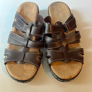 Elegant Dark Brown Leather Sandals